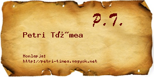 Petri Tímea névjegykártya