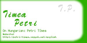 timea petri business card